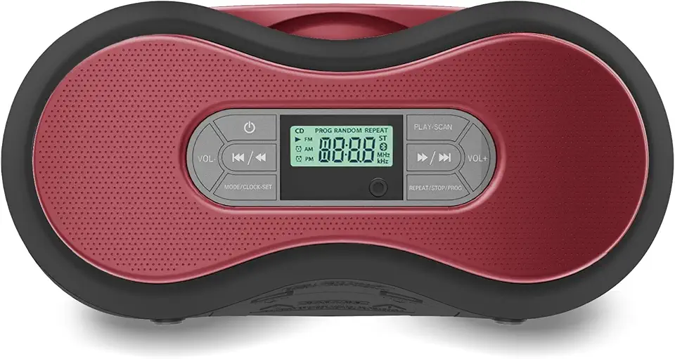 Core Innovations Boombox de CD Bluetooth portátil com rádio FM digital