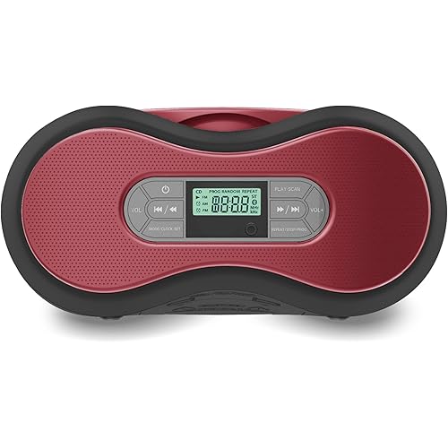 Core Innovations Portable Bluetooth CD Boombox with Digital FM Radio