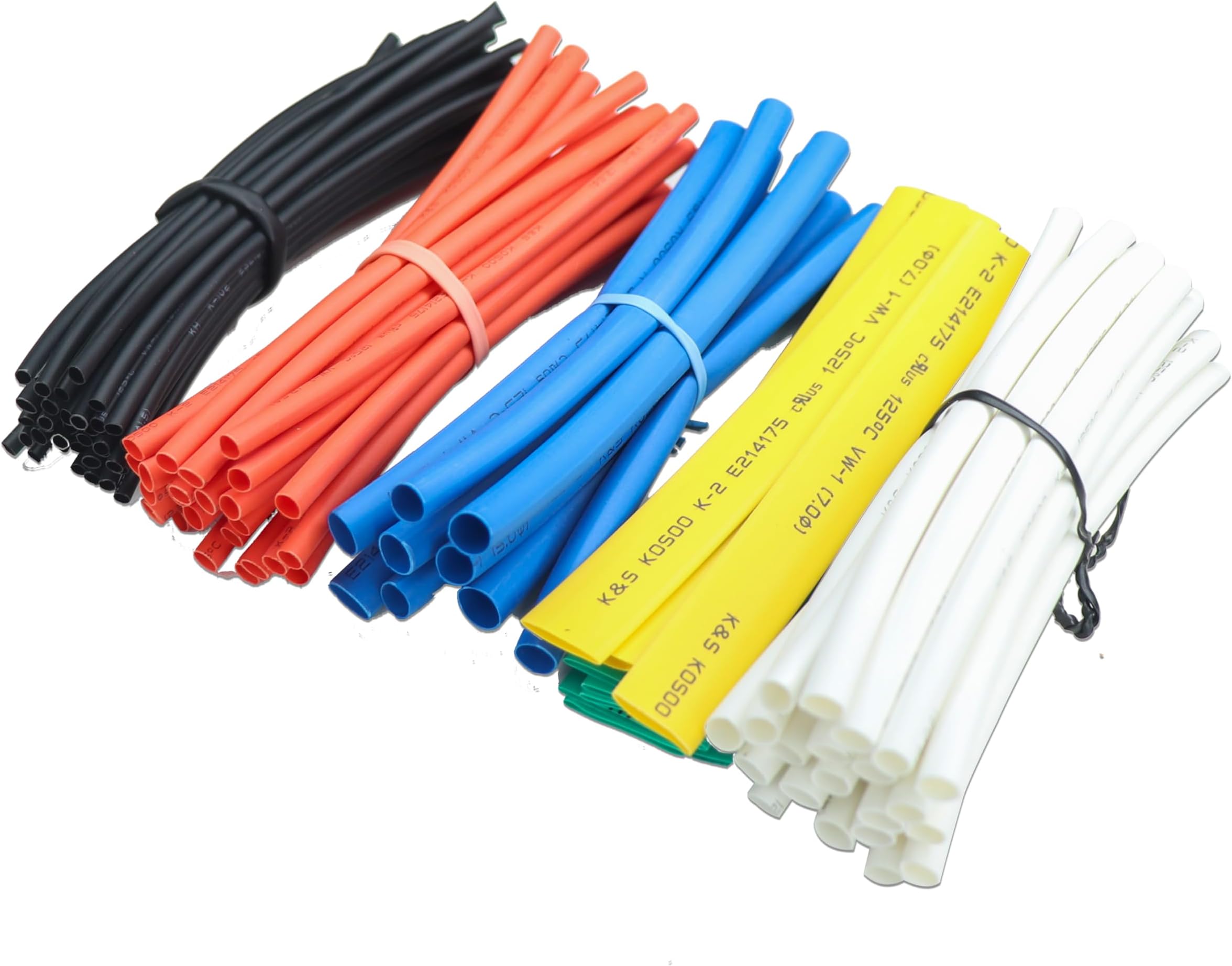 Electronic Spices Assorted Polyolefin Heat Shrink Tube for Wire Insulation, Cable Sleeves Wrap, Charging Cable Repair Sleeves (Multicolor) with Standard Box- (Pack of 100)