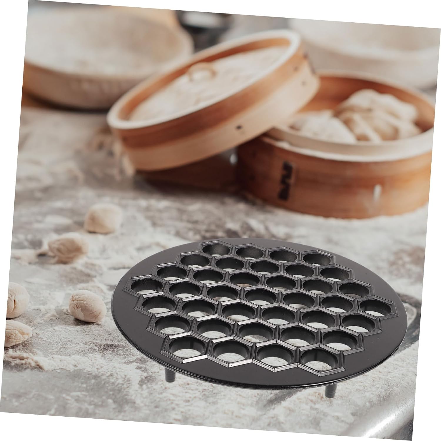 Zerodeko 37holes Zinc Alloy Dumpling Wrapper Mold Dumpling Maker Fast Easy for Chinese Home Gadget