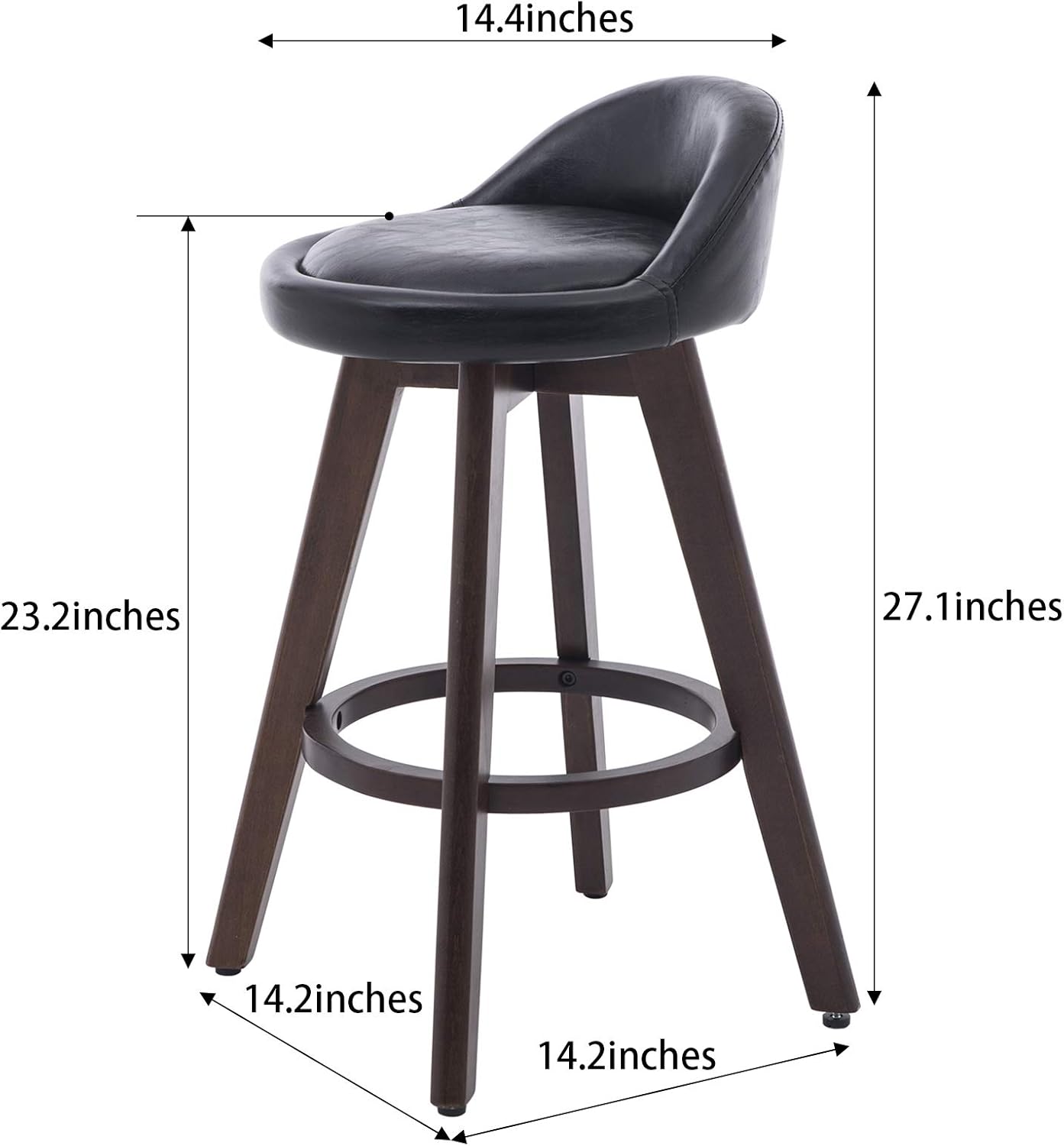 Nеw Prоduсt NOBPEINT Counter Height Barstools Rotatable, Set of 2