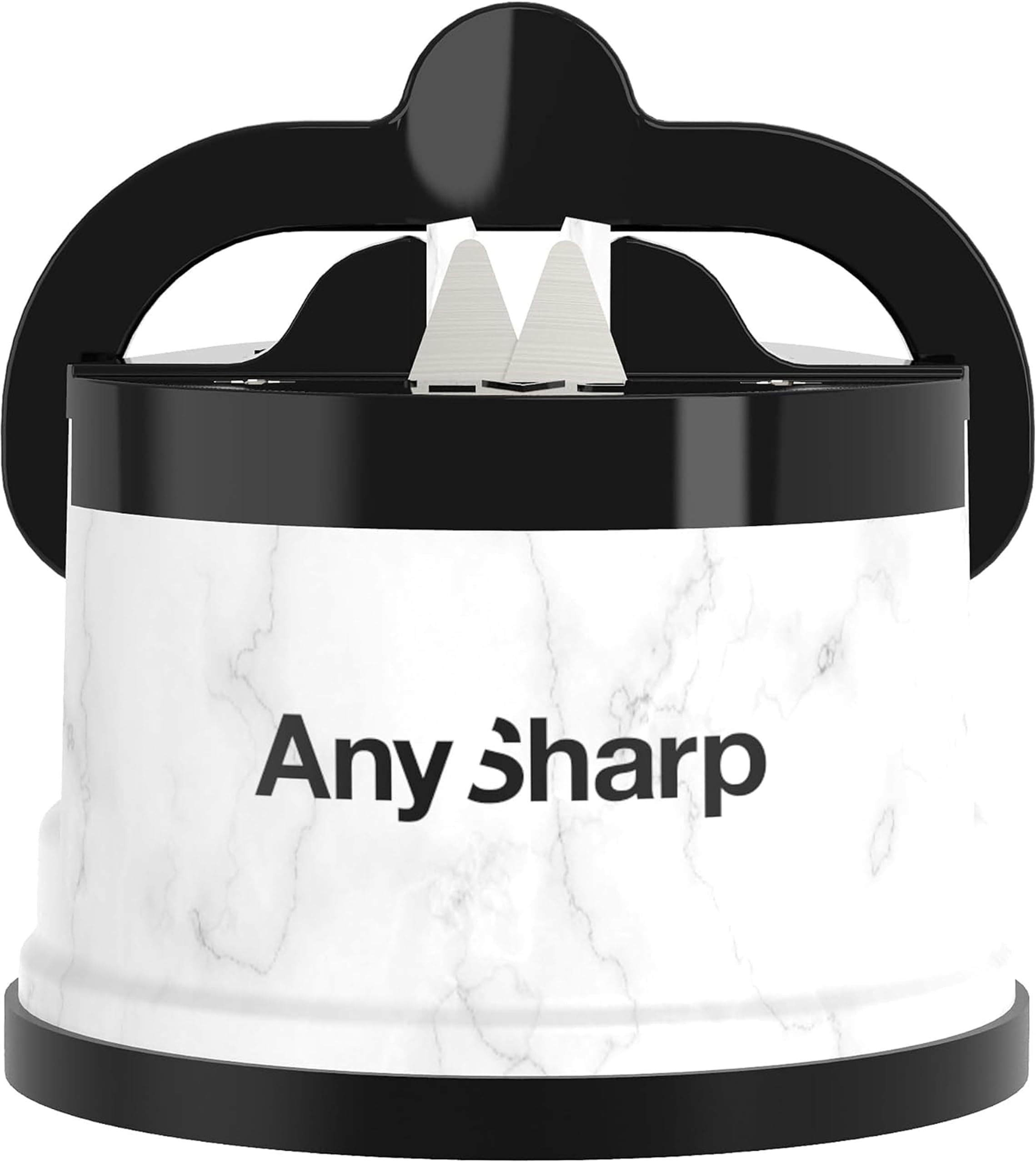 AnySharp – Editions – Easy to Use, Hands Free Knife Sharpener, White Marble
