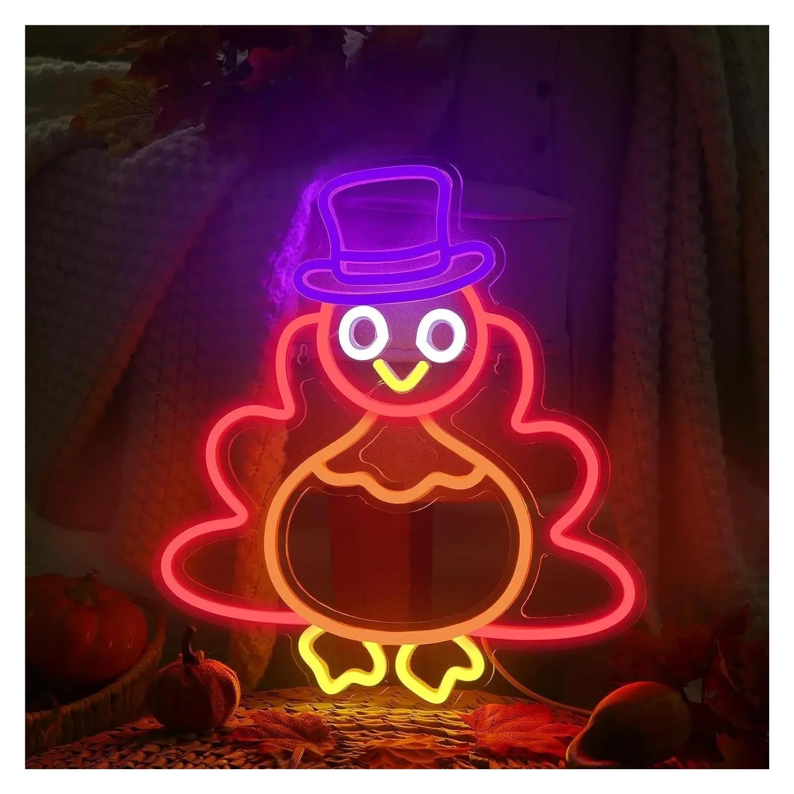 LEMST Signs Lamp Neon Sign Ghost Neon Sign Decor Ghost Decor Neon Light for Home Bedroom Party Decorations 35x32cm