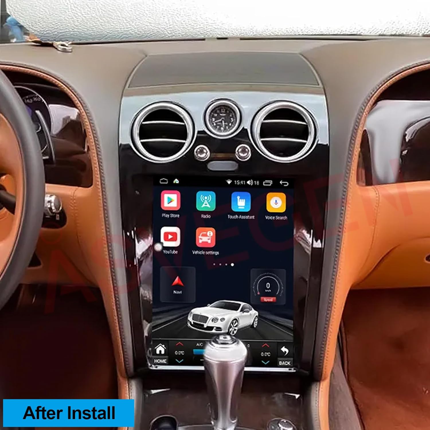 12.1 Inch Touch Screen Android 12.0 Car Stereo Radio for Bentley Continental GT, Flying Spur 2005-2012, 4+64G Black