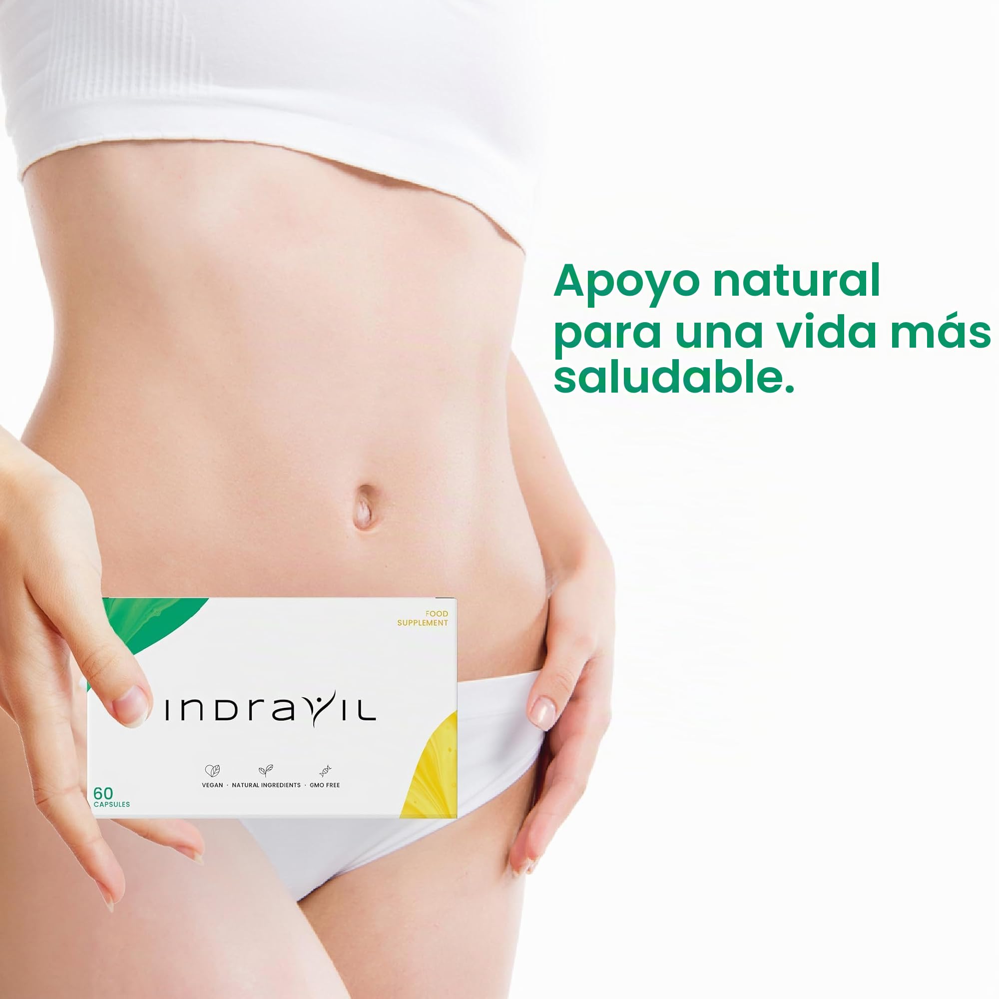 La fórmula DUO original 2024 Apoya el cuerpo con polvo de espirulina, polvo de inulina, Garcinia Cambogia, L-carnitina, L-arginina y zinc, 60 cápsulas (1 paquete)