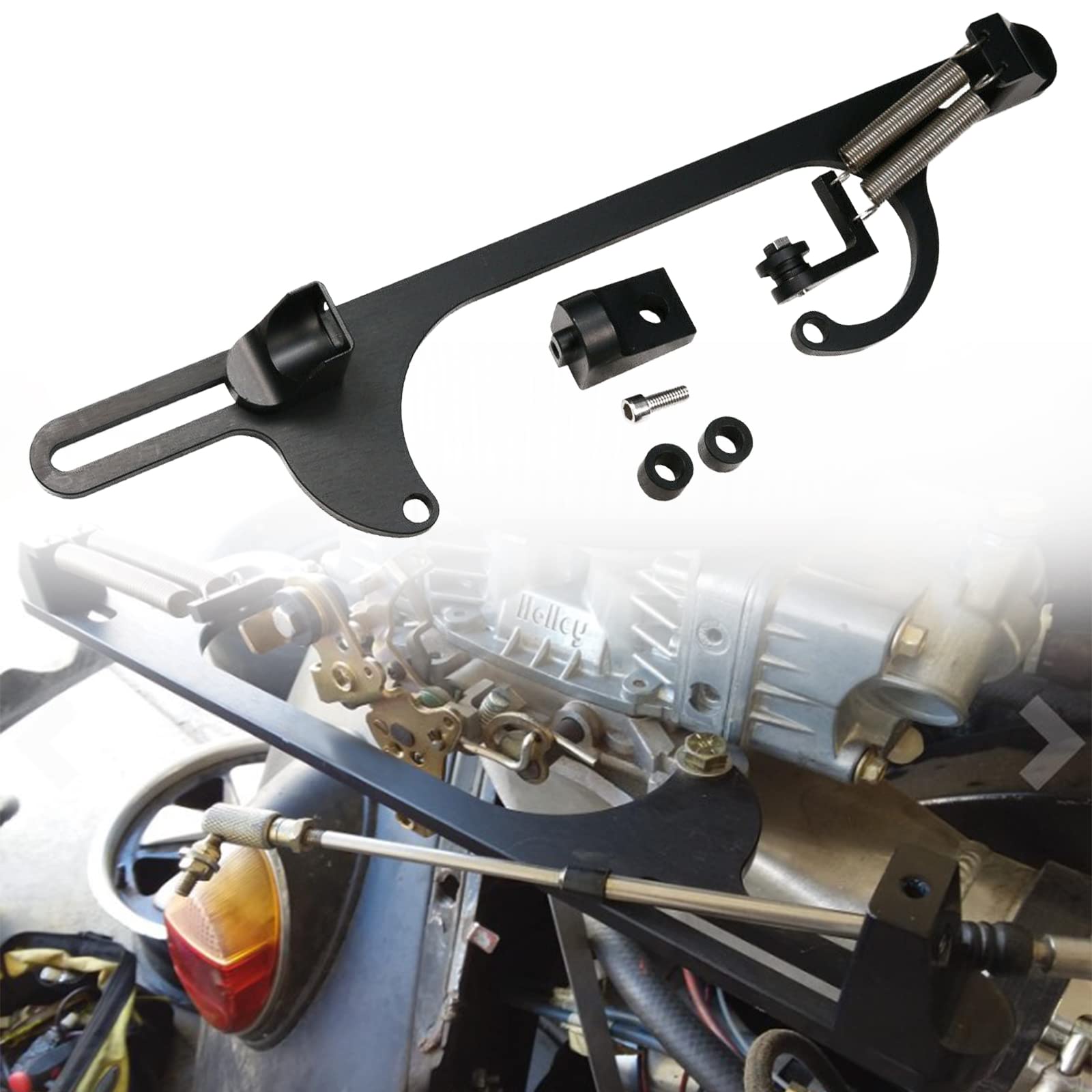 Throttle Cable Bracket for 4150 4160 Holley Carburetors Black