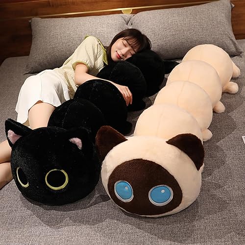 Miniatura 6 de Somao Caterpillar - Almohada larga de peluche para el cuerpo de un gato, juguetes de peluche creativos de oruga, almohada suave para abrazar, cojín