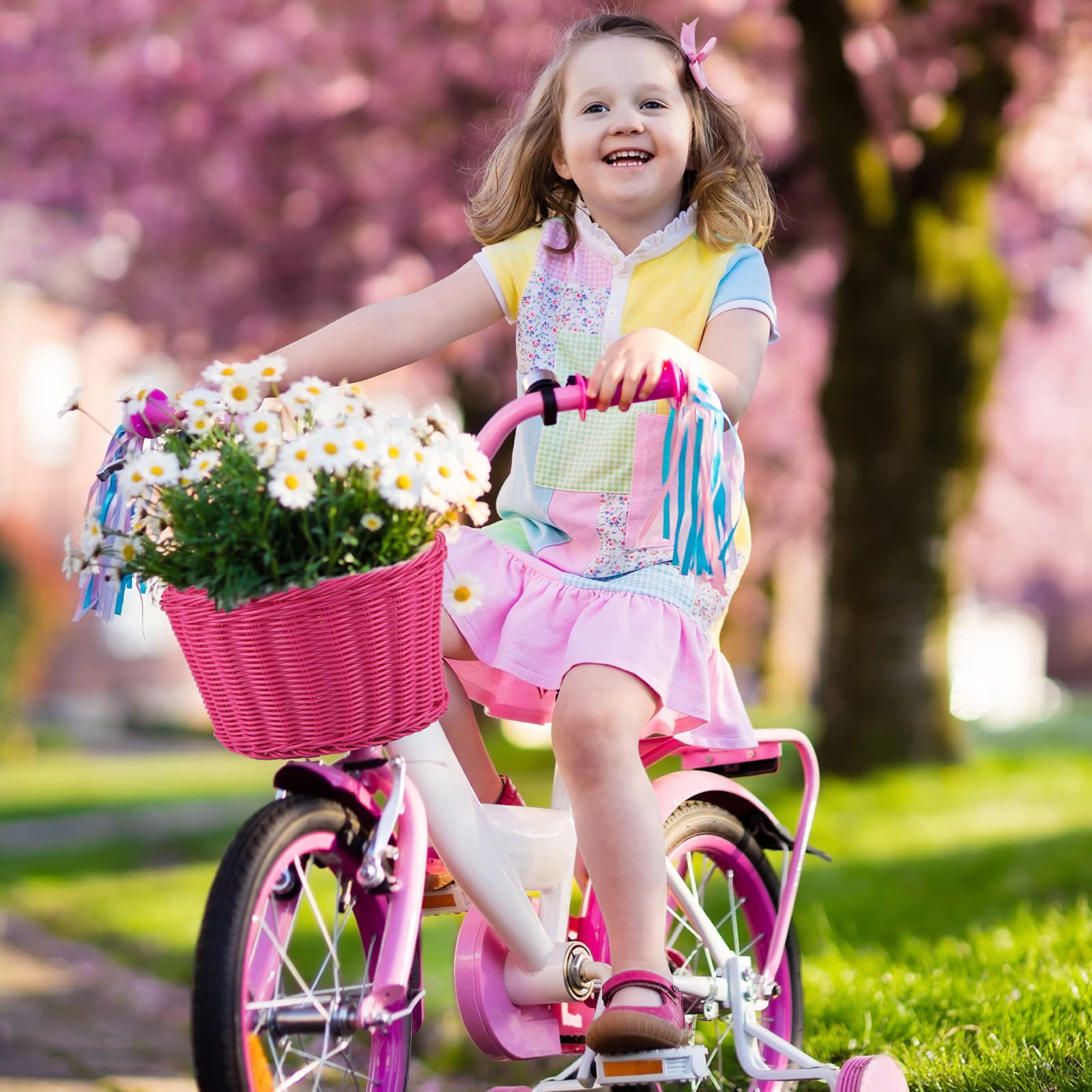 Panier de vélo pour enfants de 12 à 16 ans avec autocollant à faire soi-même
