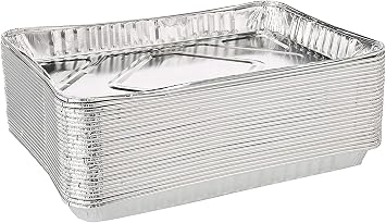 DCS Deals 1/4-Size Quarter Sheet Cake Aluminum Foil Pan Extra Sturdy and Durable Great for Bake Sales, Events and Transporting Food - 12-3/4" x8-3/4 x 1-1/4" 12, Pans