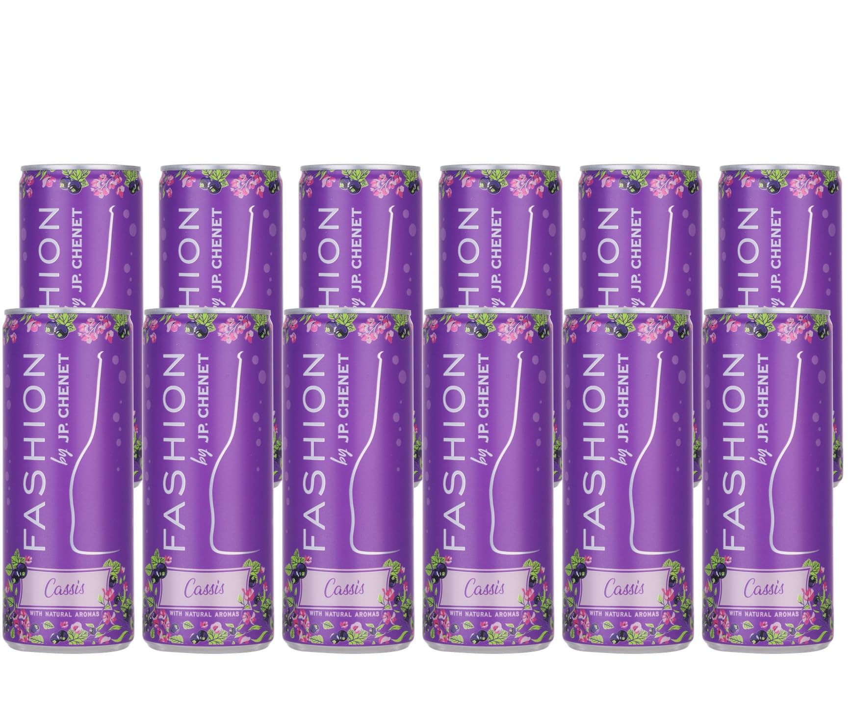 JP Chenet - Fashion Cassis, Aromatised Sparkling Wine, Ready-to-drink cocktail in a can (12 x 0,25cl)