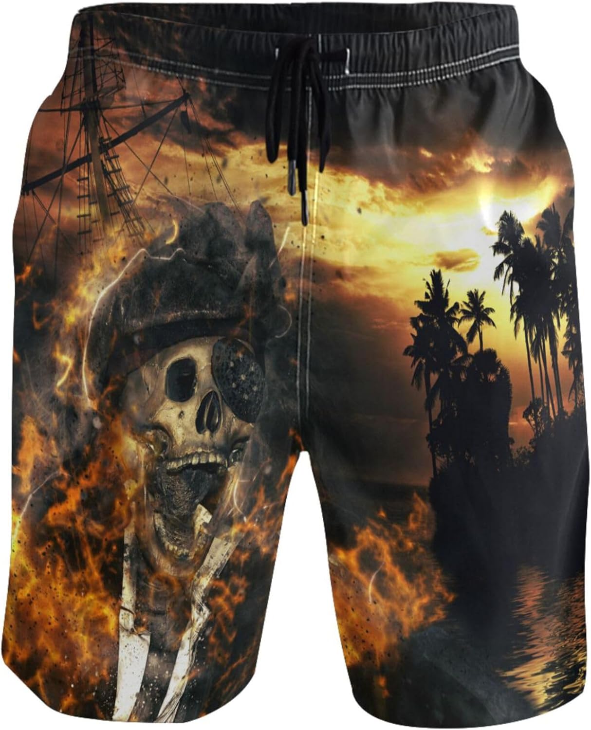 visesunny Cool Mens Novelty Swim Trunks Quick Dry Summer Board Beach Shorts with Mesh Lining and Pockets