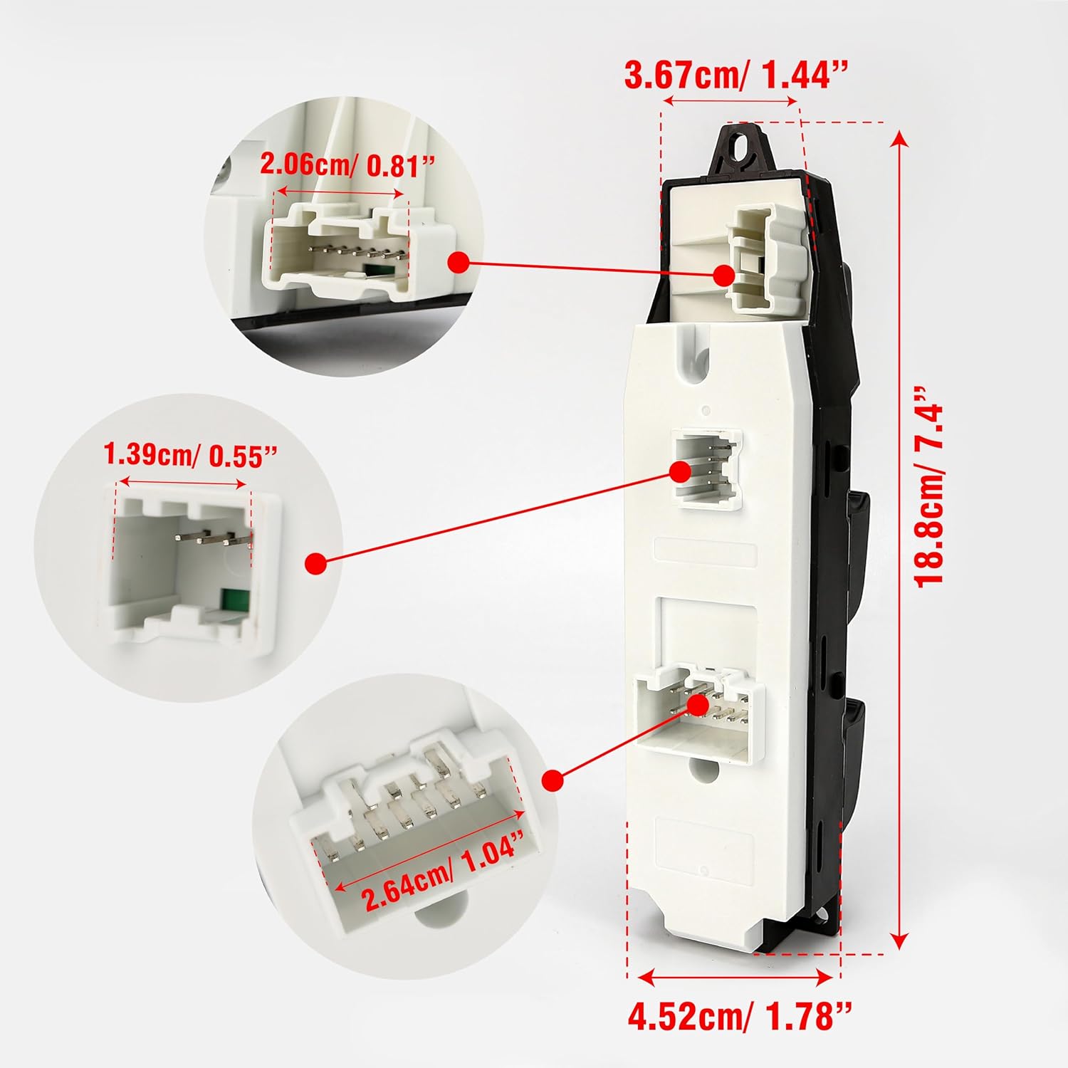Front Left Power Window Switch Button Lifter Switch Master Control Replacement Compatible with Mazda CX-9 2011-2015 Part Number TD11-66-350A TD1166350A