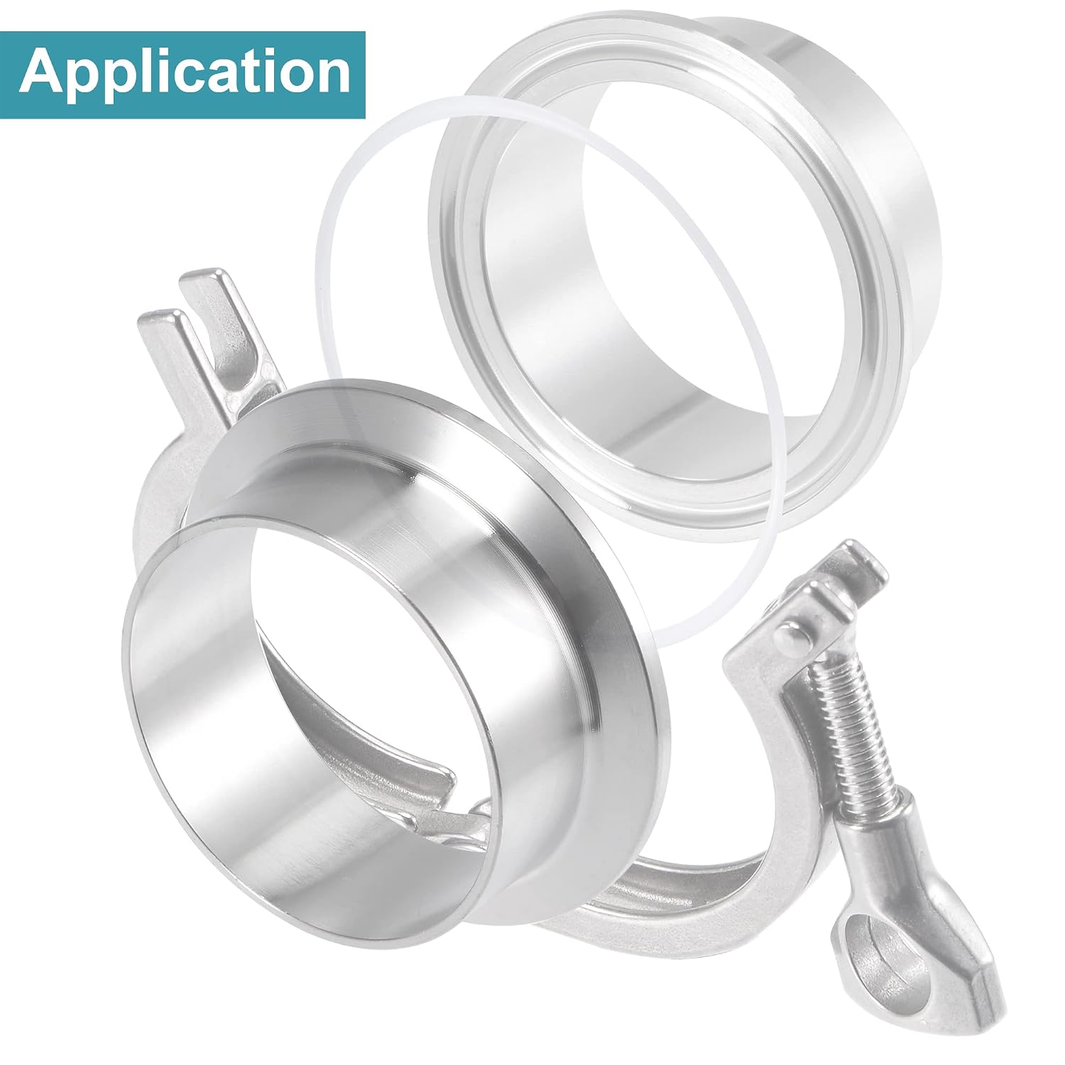 MECCANIXITY Silicone Rubber Gasket Industrial Flange O-Ring for 10 Inch Clamp White