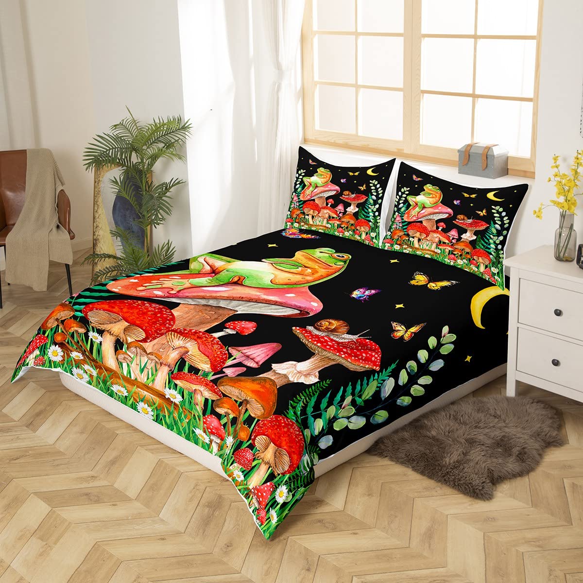 Manfei Mushroom Duvet Cover Set King Size - Image 2