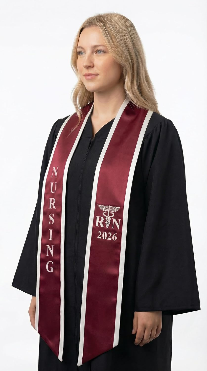 CLERKMANS Nursing RN Stole for Graduation