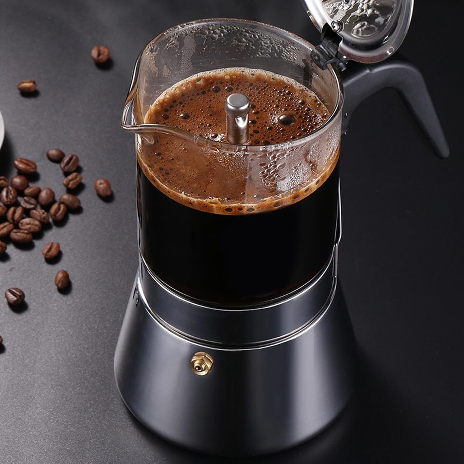 Camping Friendly Espresso Coffee Pots for Kitchen Use High Pressure Extraction Maker with Handle Maker for Home