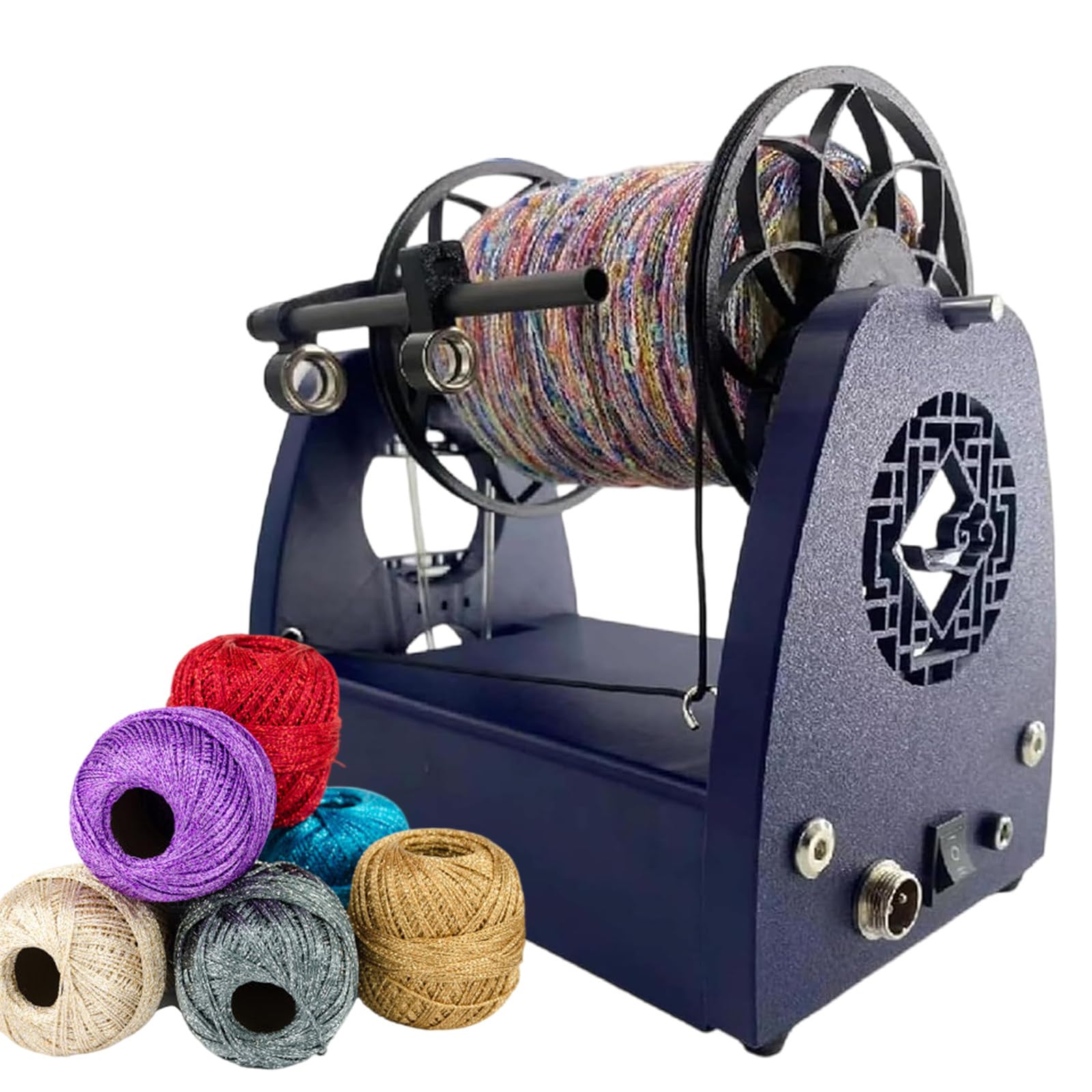 SENJINGHUA Mini Wool Spinning Wheel - Household Electric, 240g Capacity, Speed Control, for Wool Fibre Twisting WithoutPedals