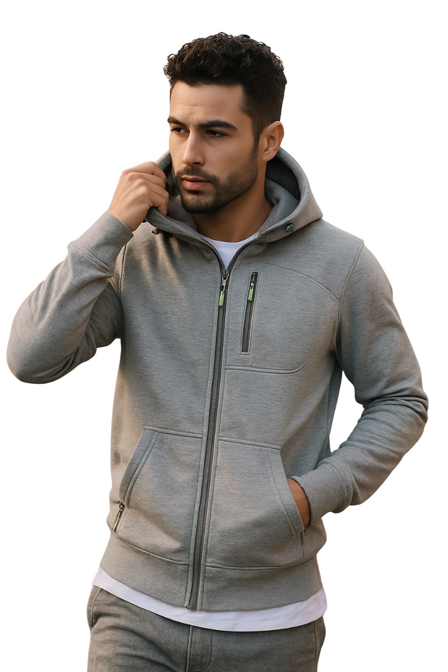 Lymio Bluza unisex z kapturem i kapturem (H-50-53)
