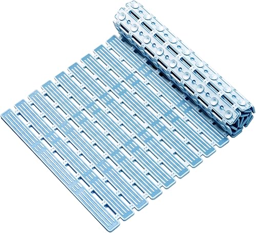 Tapete de ducha antideslizante, de 35.4 x 15.7 pulgadas, cómodo de pie, tapete de ducha para ducha interior, tapetes de baño de polipropileno y