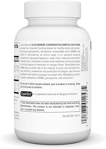 Miniatura 3 de Source Naturals Complejo de glucosamina condroitina con MSM, 60 tabletas