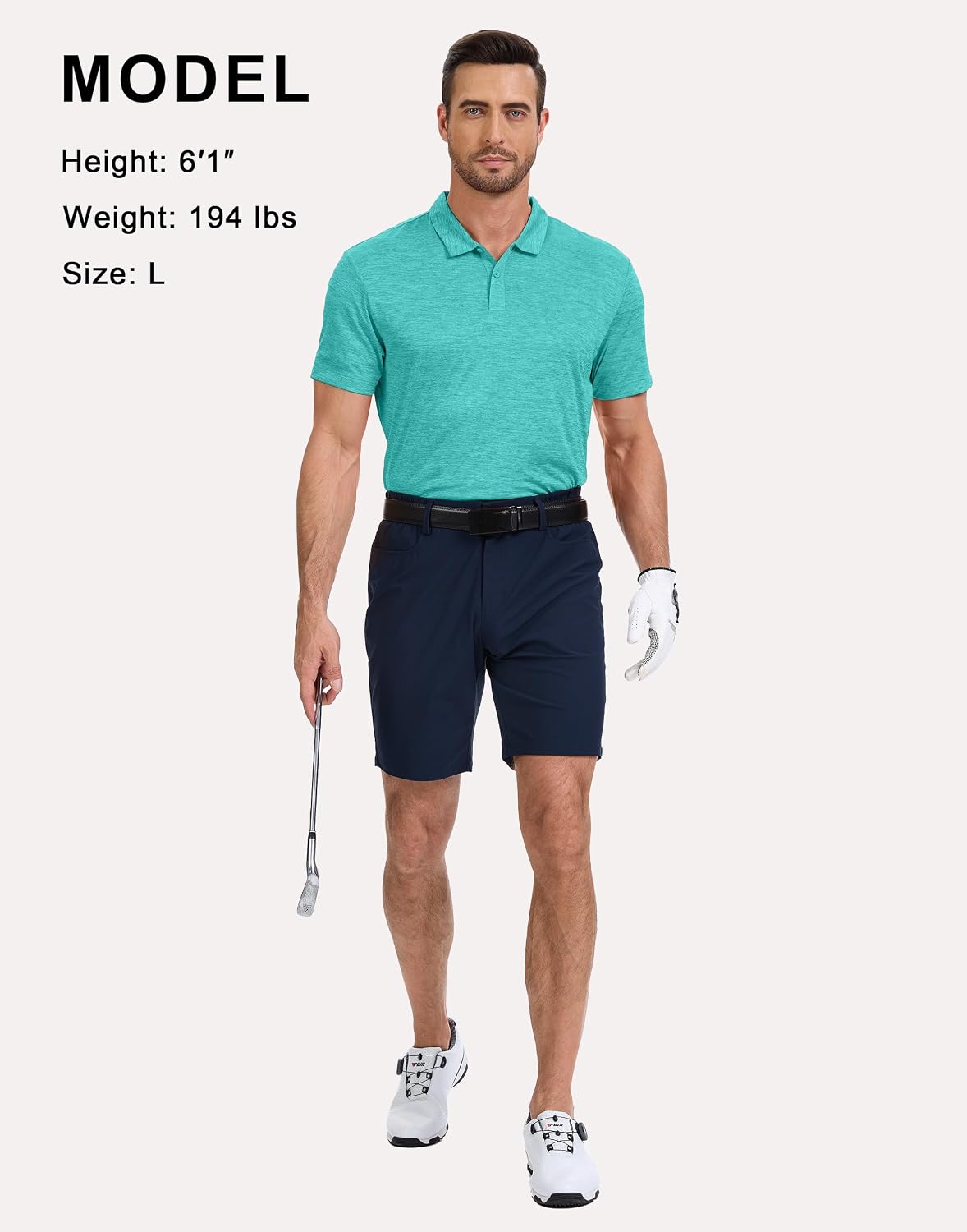 Pioneer Camp Mens Golf Polo Shirt Dry Fit UPF 50+ Performance Short Sleeve Polo with Soft Classic Collar for Work & Travel image 5
