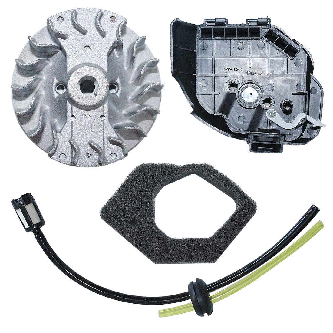 AUMEL Kit Guarnizione E Filtro Aria Per Honda GX25 HHT25S - Sostituisce 17231-Z0H-010, Include Alloggiamento, 2 Filtri, 2 Bulbo Primer E Guarnizione Carburatore