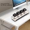One-handed Macro Mechanical Keyboard, Portable Mini Gaming Keypad, Fully Programmable Key Red Switch, DIY Programmable Shortcuts, Custom USB Mini Keypad for Desktop PC 4 Keys