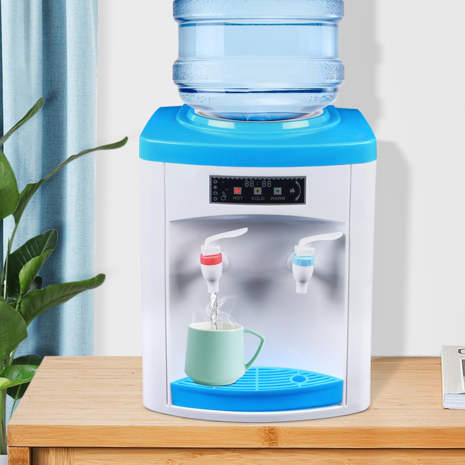 HS-02 Pequeño dispensador de agua fría y caliente de gran capacidad, ahorro de energía y respetuoso con el medio ambiente, muy adecuado para oficinas, salas de estar y dormitorios