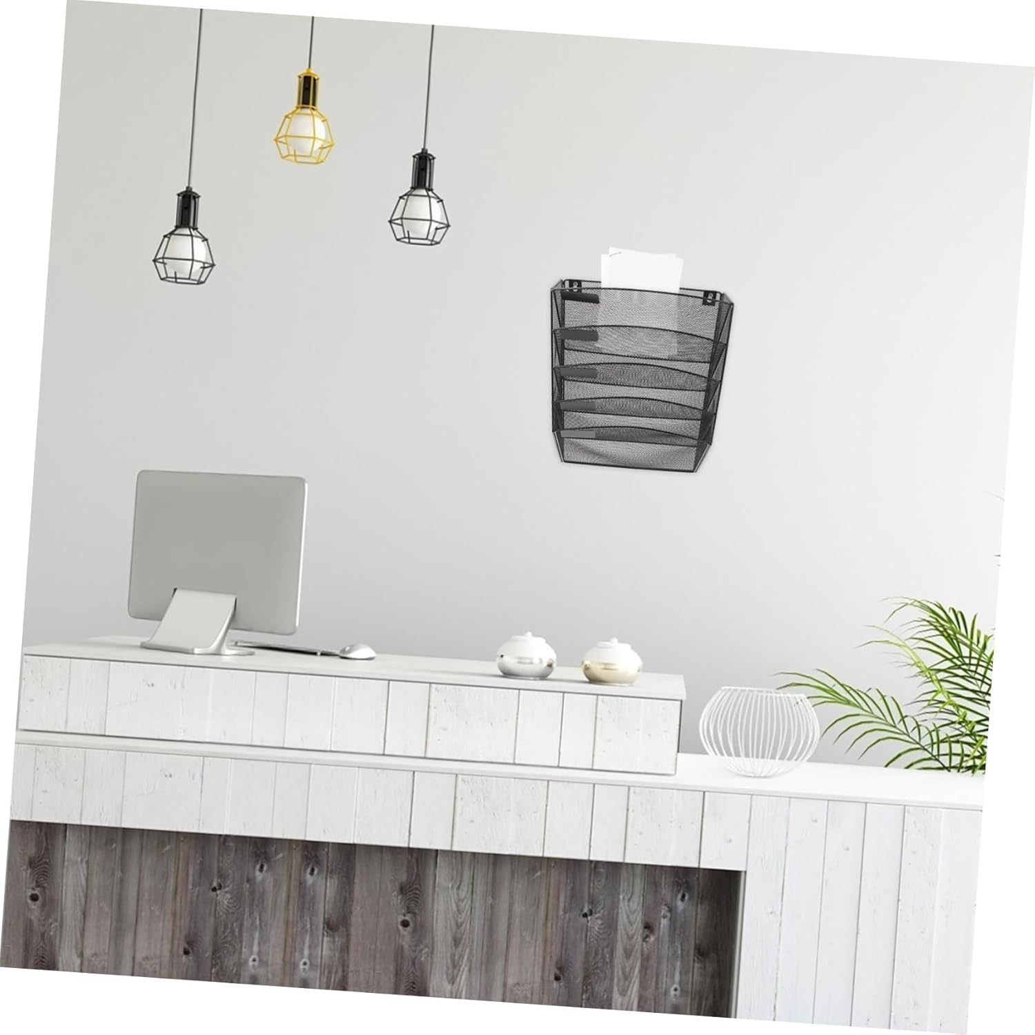 Wall-mounted File Organizer Multi-use File Rack for Office Flexible Design for Mail Magazines and Folders Stylish for Home Workspace