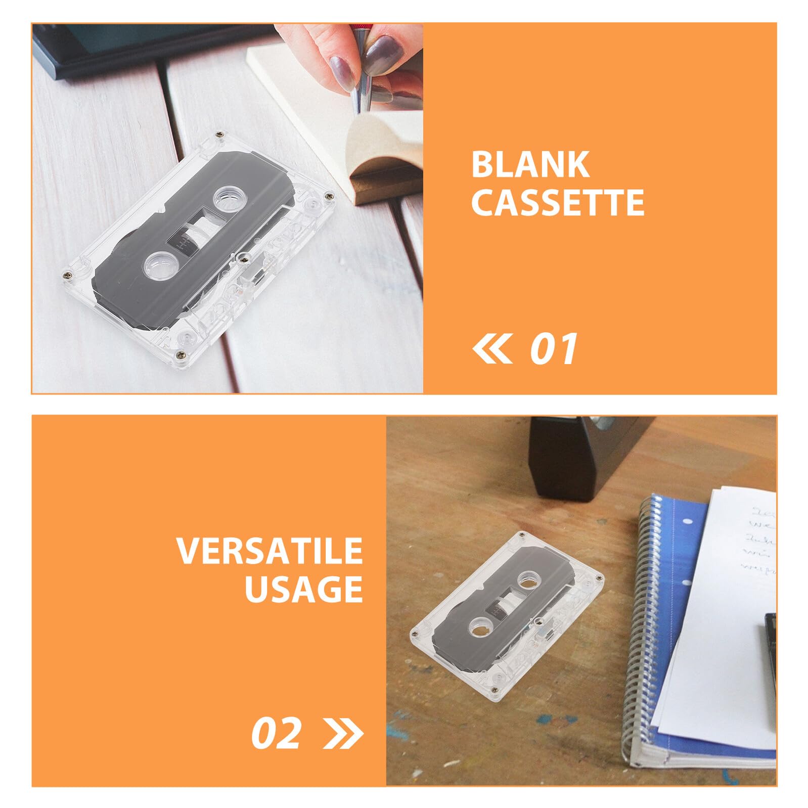 10 Cassette Audio Vuote da 30 Minuti Nastro Audio Fai da Te per Musica Discorsi e Messaggi Decorazione Retrò Cassetta Compatta per Registrazioni Portatili e Progetti Creativi