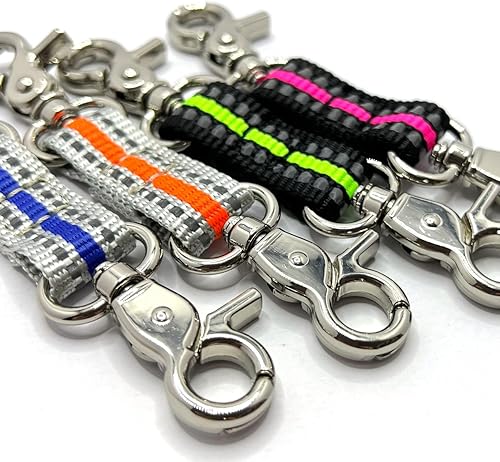 Miniatura 6 de Clip de seguridad de respaldo para collar de perro pequeño y mediano, clip de collar de punta para mini perros, clip de doble extremo suave para