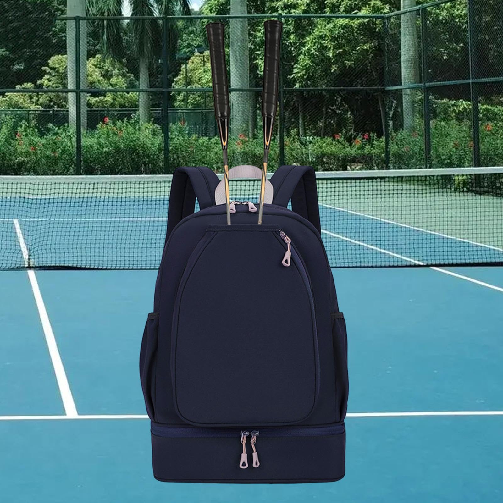 Tennis Bag Zaino Porta Tre Racchette Compartimento Scarpe Tasche Versatili Materiale Oxford Adatto per Uomini Donne Gite Allenamento