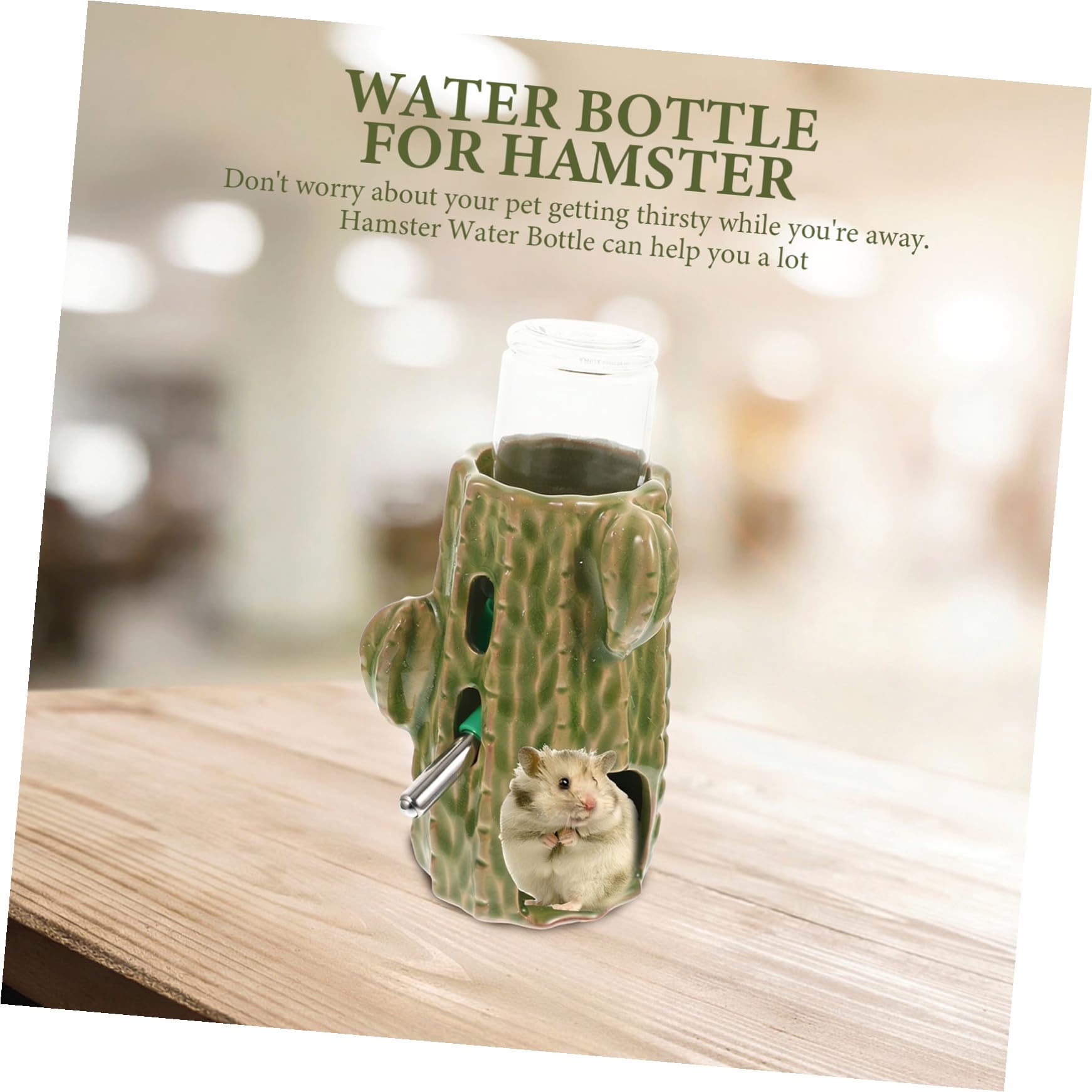 DOITOOL Comedero para Hámster y Bebedero Vertical Botella De Agua Soporte Ajustable