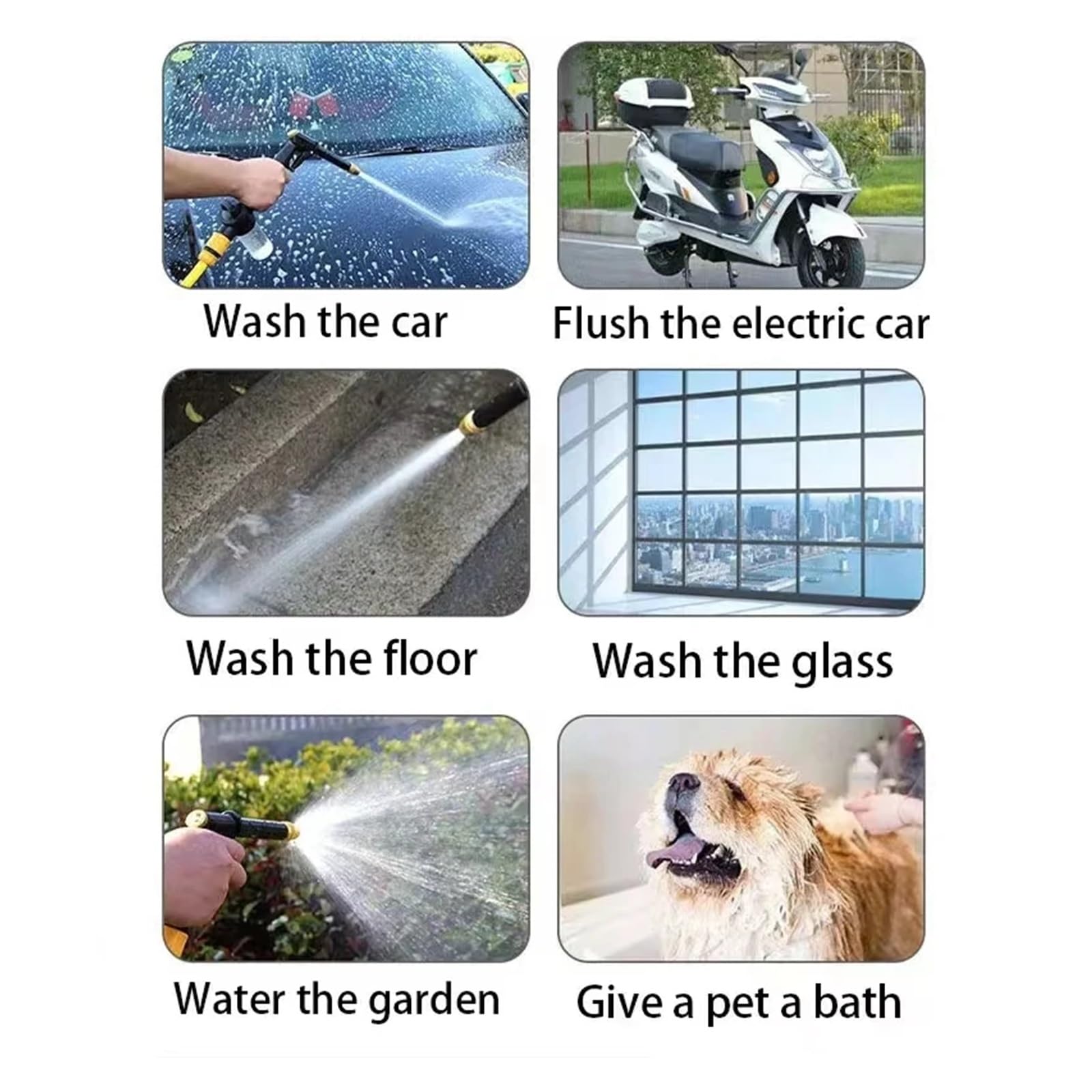 tubo da giardino, tubo di prolunga retrattile Pistola ad acqua a pressione Giardino Quattro Deasons Sntifreeze Tubo Acqua Attrezzi for irrigazione Set di irrigatori for uso domestico Autolavaggio Pist