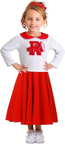 Cheerful Spirit Grease Rydell High - Disfraz de animadora para niños pequeños, deja que tu pequeño brille con orgullo escolar