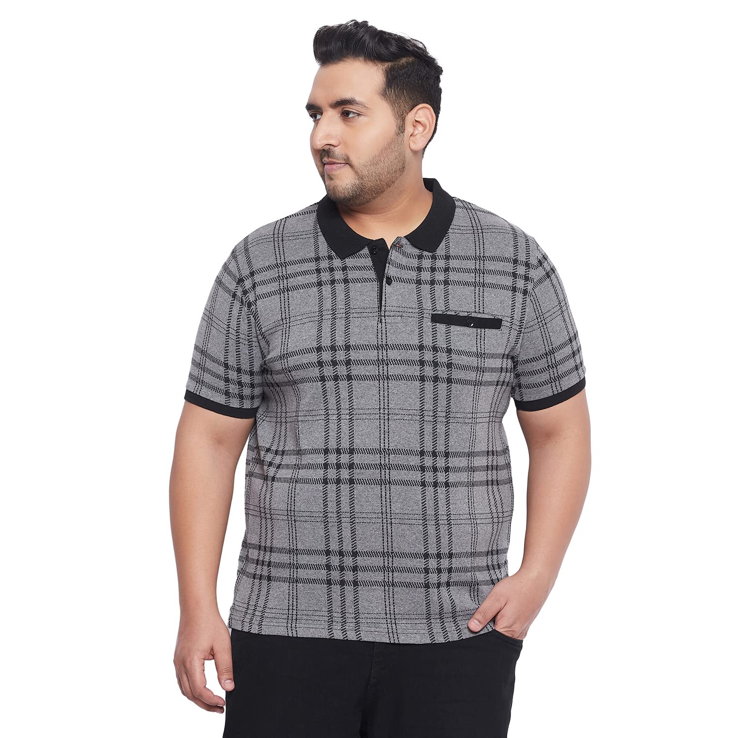 austivo Men's Check Polo T-Shirt4431A-picture-12