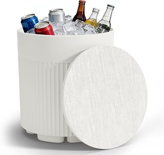 FONTOI Outdoor Cooler Side Table 2 Pack, 2 in 1 Ice Chest Side Table,as Cooler Side Table,Cooler Table for Patio, Parties Picnics, Beach