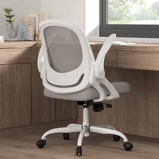 Home Office Chair Work Desk Chair Comfort Ergonomic Swivel Computer Chair, Breathable Mesh Desk Chair, Lumbar Support Task Chair with Wheels and Flip-up Arms and Adjustable Height