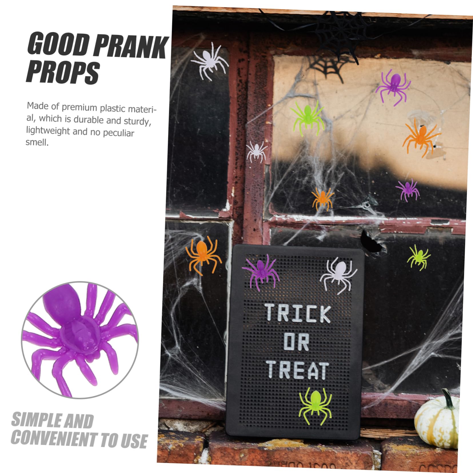 Alasum 1000pezzi Mini Spiders Realistici Giocattoli Insetti Per Scherzi Halloween e Decorazioni Accessori Per Horror e Prank Props