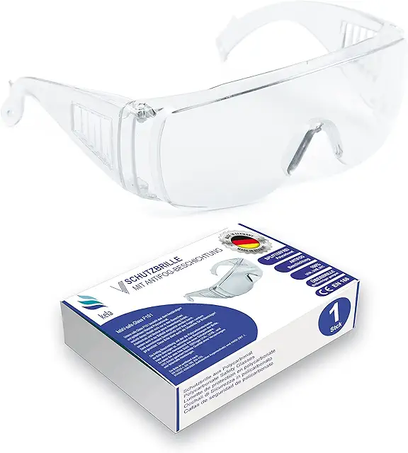 Kela Schutzbrille P1S1 - Splitterfreie Arbeitsschutzbrille mit Anti-Fog & UV-Schutz
