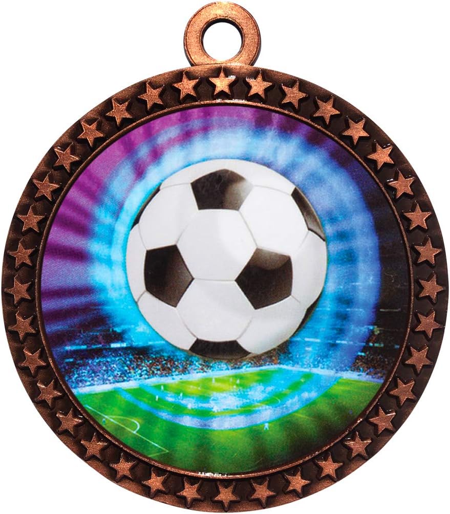 Express Medals 1 to 50 Packs Soccer Bronze Medal Trophy Award with Neck Ribbon STDD212-MY446