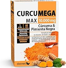 Turmeric with Black Pepper HIGH ABSORPTION - 95% Curcumin with Extract 5:1 and Black Pepper - Enriched with Vitamin C and Zinc - Joint Wellness, Antioxidant - Curcumega 60caps