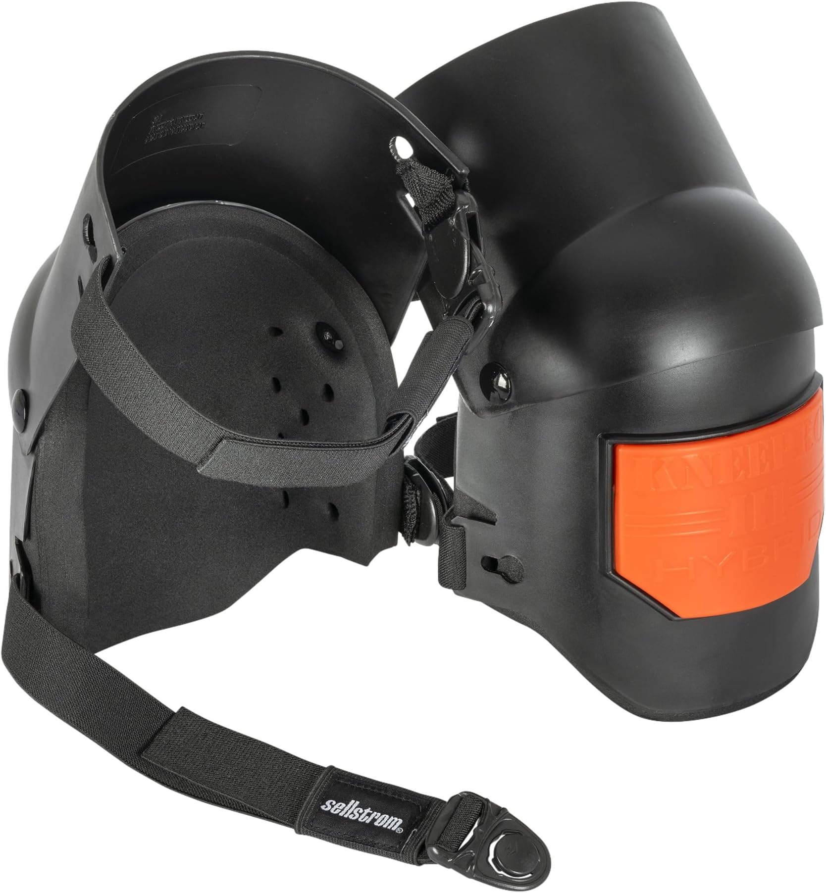 Sellstrom Ultra Flex KneePro Hybrid Professional Knee Pads for Men & Women with Built-in Gel Pack & Foam Cushioning & Heavy Duty Hard Outer Shell - Adjustable Straps with Quick-Clips & Ergonomic Metal Hinges - for Construction Work, Gardening, Roofing, Flooring