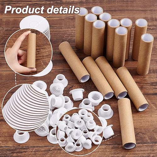 Miniatura 4 de PH PandaHall 16 juegos de carretes de hilo de papel vacíos, bobinas de tejido de alambre, carretes de costura de papel, soporte de cinta de hilo