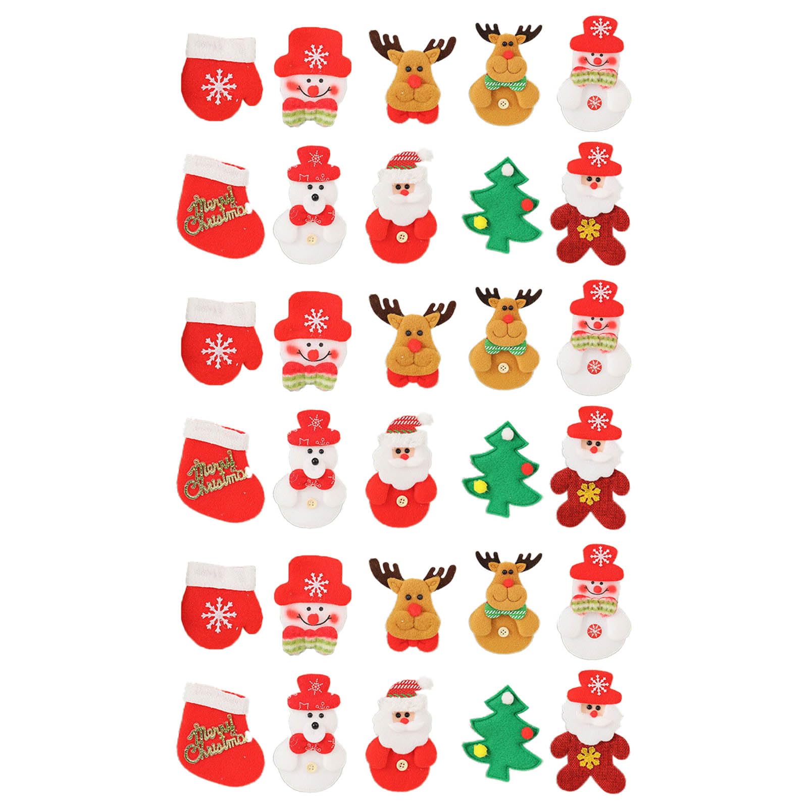 Arbre de Noël et décoration de sapin : 30 pendentifs chaussettes peluche