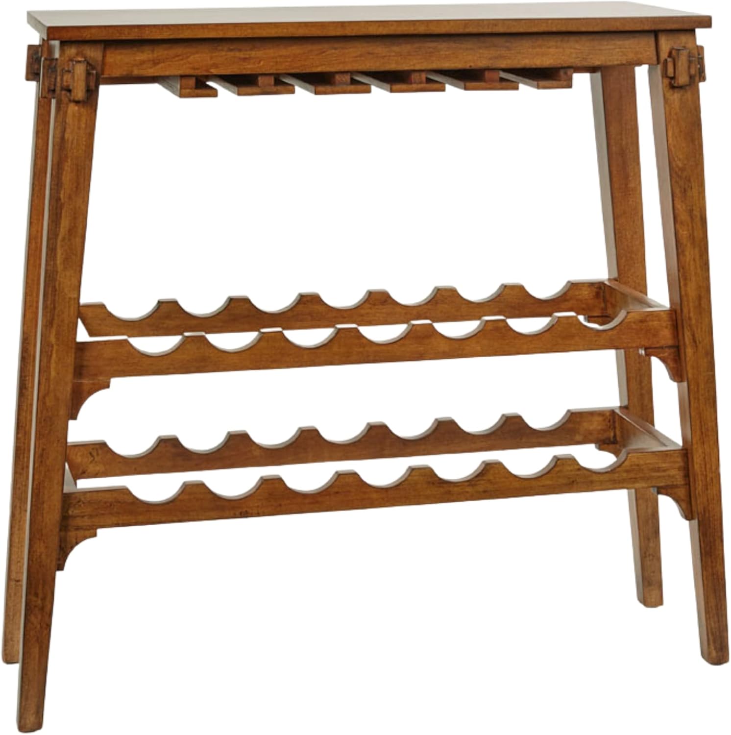 Estante para Vinos Vernazza de Madera Roble Vintage - Soporte para 14 Botellas