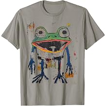Abstract Graffiti Doodle Pop Art Frog Graphic T-Shirt