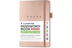 Clever Fox Password Book: Protect Your Critical Account Information