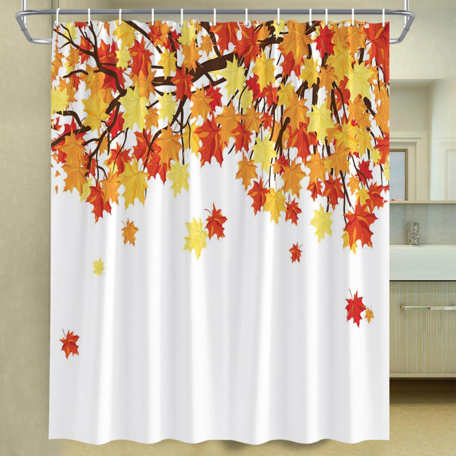 Rideau de douche automne érable 90x200 pour une ambiance nature