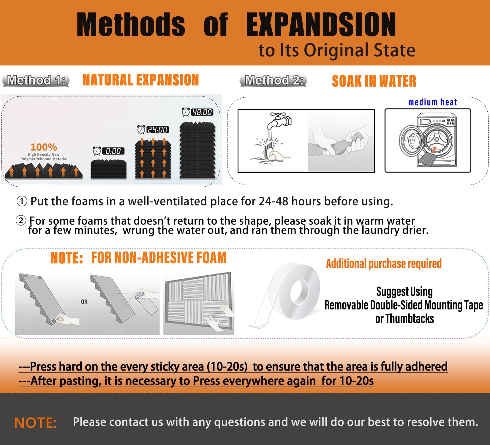 Acoustic Foam Panels 48 Pack – 1" x 12"x 12" High Density Soundproofing Wedges for Wall, Noise Absorbing and Sound-Damping, Quick-Recovery, Fire-Resistant – Perfect for Studio, Office, Gaming Room